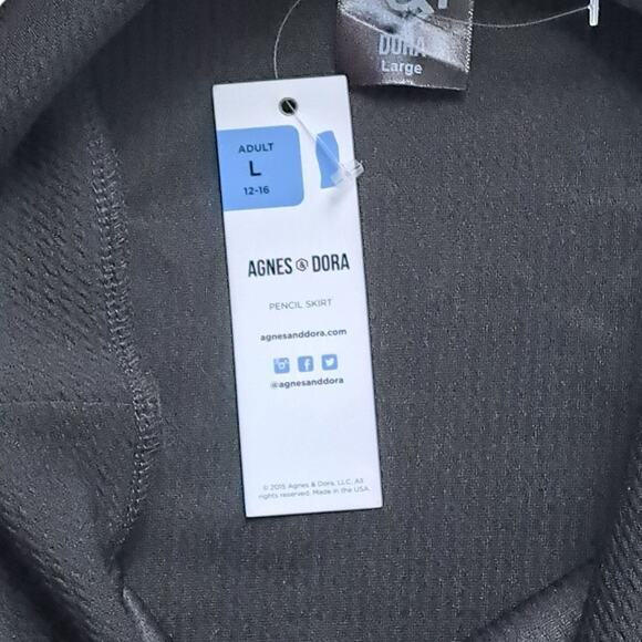 Agnes and Dora Black Knit Pencil Skirt Size Large NWT - Picture 7 of 7